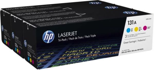 U0SL1AM No 131A 3'lü Renkli Kırmızı-Sarı-Mavi 1800 Sayfa Lazer Toner