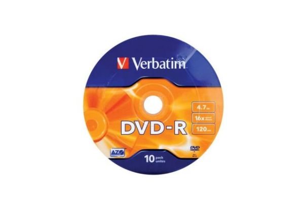 43729 DVD-R 10 Adet 16x 4.7GB Mat Gümüş Yazılabilir DVD