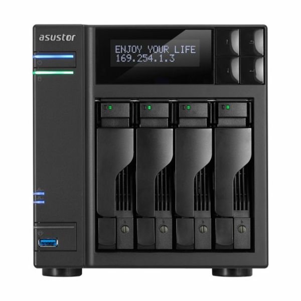 AS-6204T 1.6GHZ QUADCORE 4GB 2XGB 2XESATA 3XUSB3 25IPNVR HDMI 4K