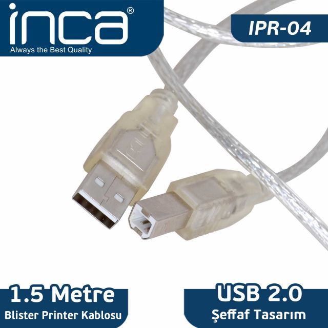 IPR-04 1.5M USB 2.0 Printer Kablosu
