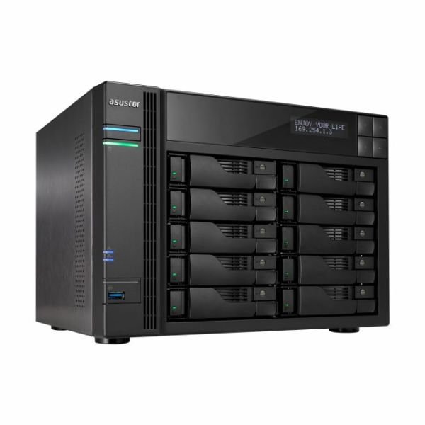AS-6210T 10 SLOT NAS I-1.6GHZ QUAD 4GB 4XGBETH 2XESATA 3XUSB3 25NVR 4K