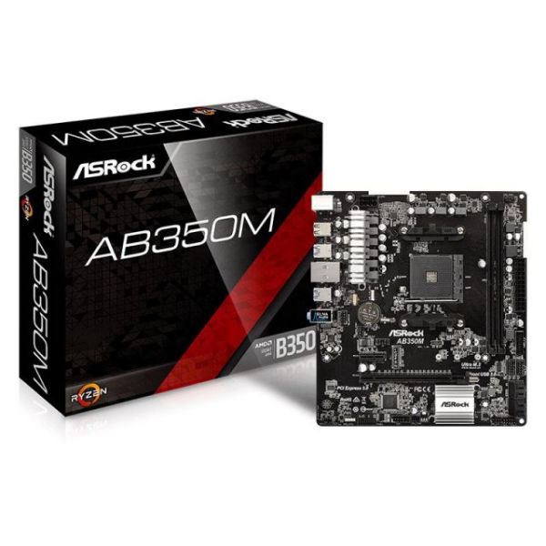 ASRAB350M AMD AB350 AM4 DDR4 3200MHz Anakart