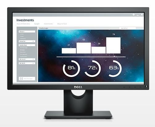 E2016H 19.5''1600X900,5ms,60Hz,DP ve VGA, Siyah Led Monitör