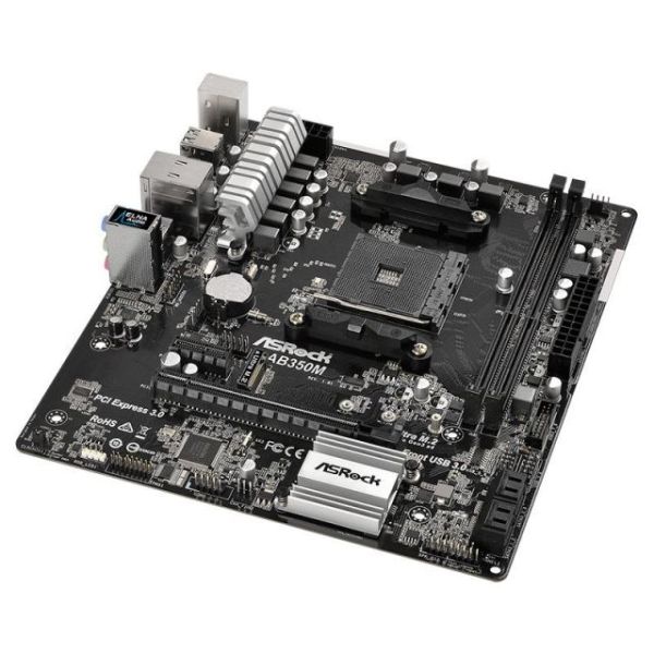ASRAB350M AMD AB350 AM4 DDR4 3200MHz Anakart