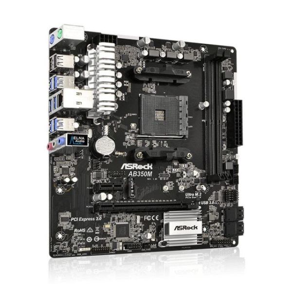 ASRAB350M AMD AB350 AM4 DDR4 3200MHz Anakart