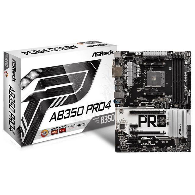 ASRAB350-PRO4 AMD B350 AM4 DDR4 3200MHz DVI/HDMI Anakart