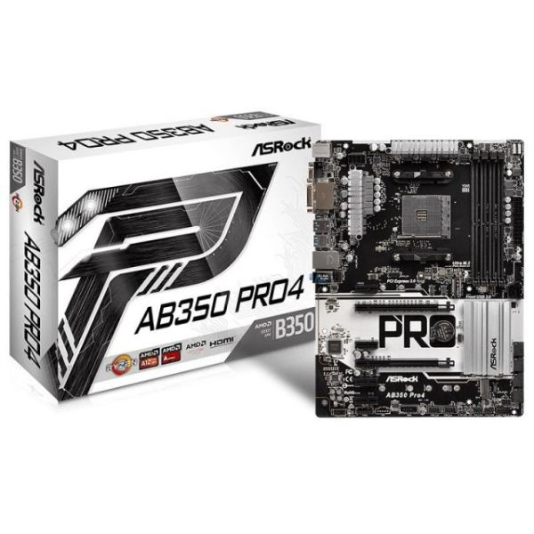 ASRAB350-PRO4 AMD B350 AM4 DDR4 3200MHz DVI/HDMI Anakart