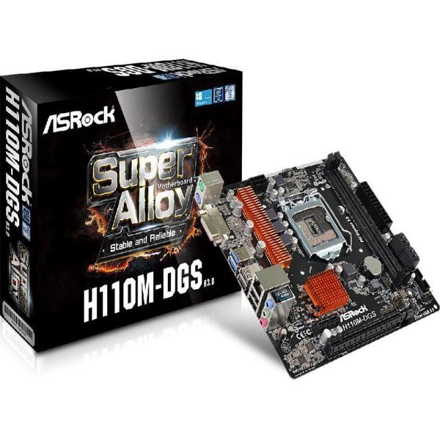 ASRH110M-DGS-R3 Intel H110 1151 DDR4 2133MHz DVI-D Anakart