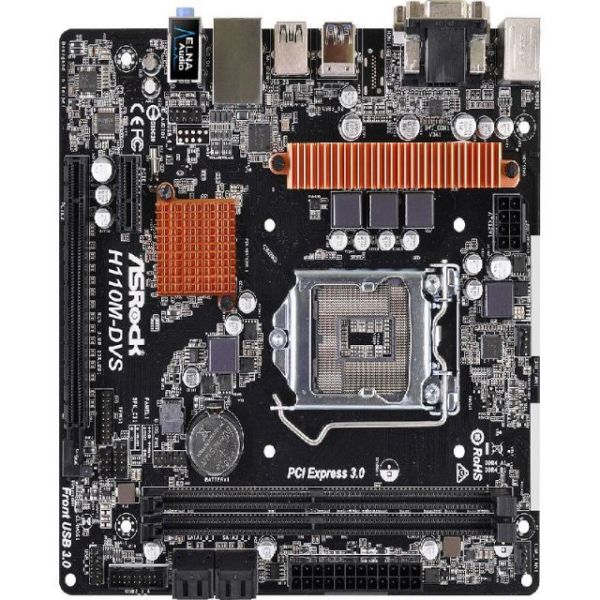ASRH110M-DVS-R3 Intel H110 1151 DDR4 2133MHz DVI-D/D-Sub Anakart