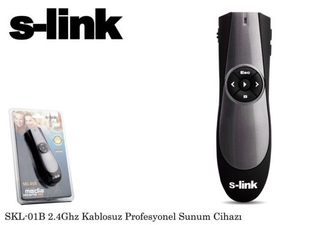 SKL-01B 2.4GHZ Presenter Lazer Siyah USB Kumanda