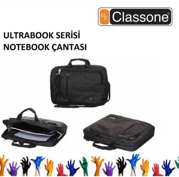 UL160 13-14-15.6'' Ultracase Serisi Siyah Notebook Çantası