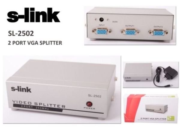 SL-2502 2 Port Adp VGA Çoklayıcı