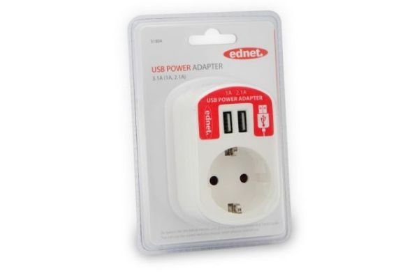 ED-31804 EDNET  USB POWER ADAPTER  TEK PRİZ