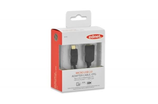 ED-84192 0.20M, USB, AWG28, USB A Dişi - Micro USB OTG Kablosu