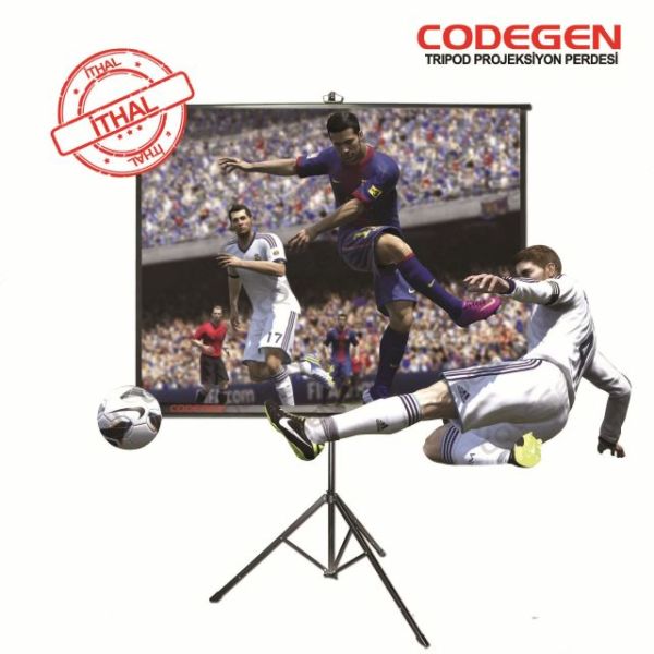COD-TX-18 180x180 Pro Siyah Fonlu Portatif Projeksiyon Perdesi