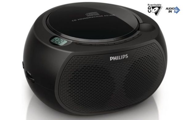 AZ100B 2W Siyah Taşınabilir Radyo ve CD Player