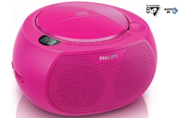 AZ100C 2W Pembe Taşınabilir Radyo ve CD Player