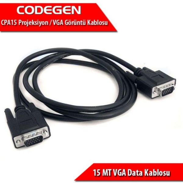 CPA15 15M, M/M Monitör PC Arası VGA Data Görüntü Kablosu