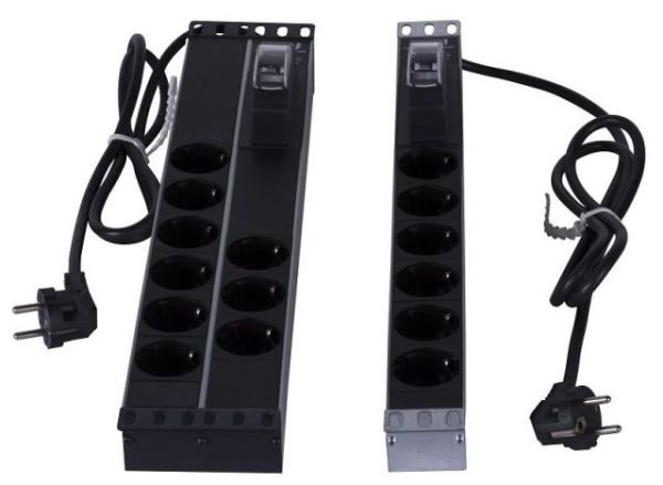 ULS6LI 6'lı Sigortalı Alüminyum Grup Priz Rack Kabinet Aksamı