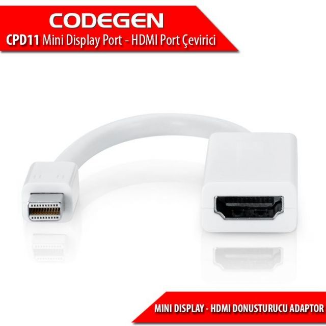 CPD11 Mini Display Port - HDMI Port Çevirici Adaptör