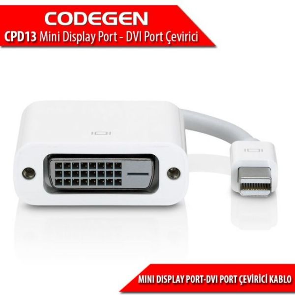 CPD13 Mini Display Port - DVI Port Çevirici Kablo Adaptör