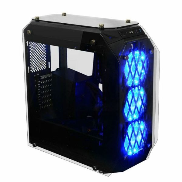 EOS 3x120mm Mavi Fanlı Tempered Glass Gaming Mid ATX Kasa