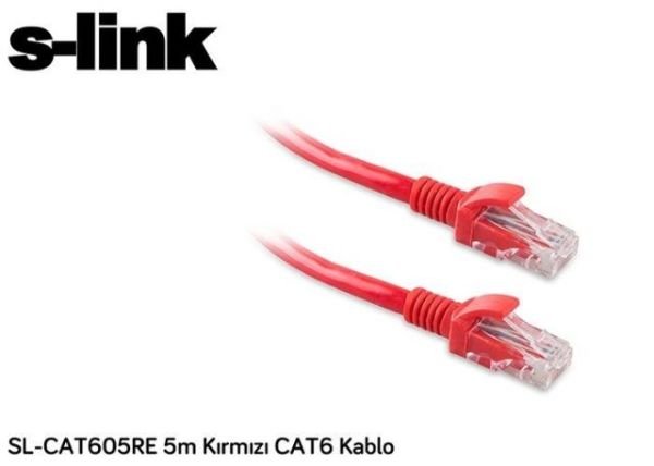 SL-CAT605RE-K CAT6 5M Kırmızı Network Kablosu