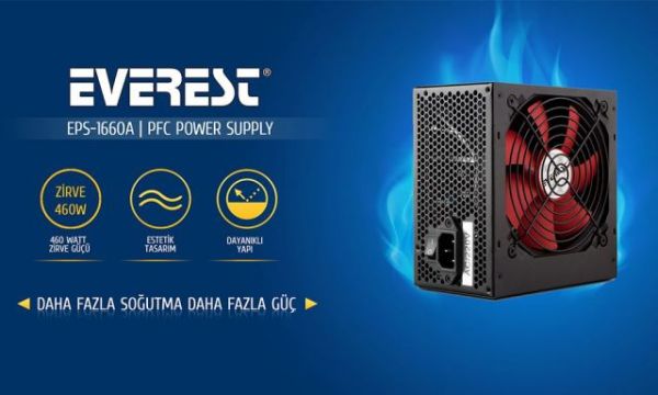 EPS-1660A 400W KUTULU 13CM FANLI 3XSATA 3XIDE POWER SUPPLY