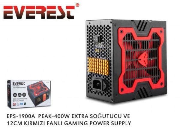 EPS-1900A 400W KUTULU 12CM FANLI 3XSATA 3XIDE POWER SUPPLY