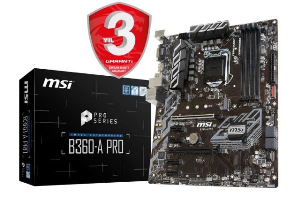 B360-A-PRO Intel B360 1151 DDR4 2666MHz DVI/DP Anakart