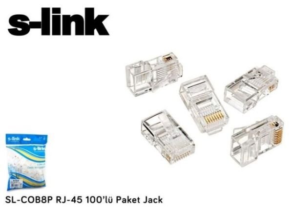 SL-COB8P RJ-45 100'lü Konnektör Paketi