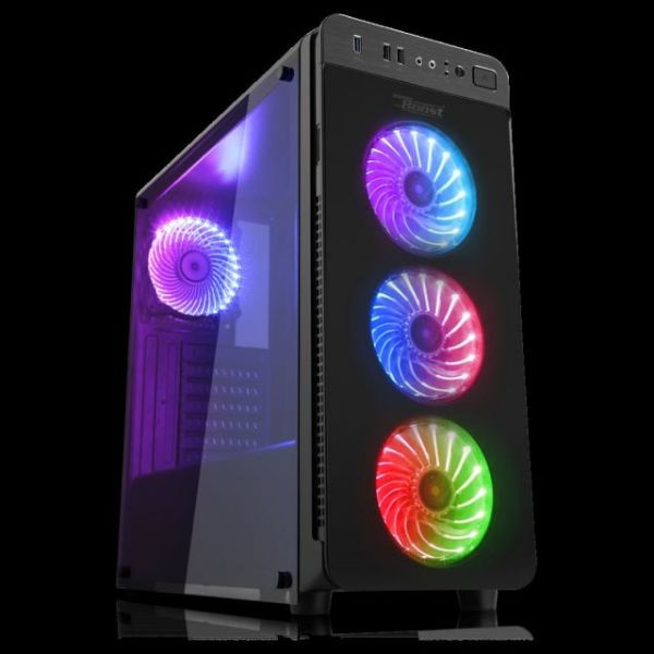 JBST-VKG1030RGB USB3.0 Tempered Glass Pencereli RGB Fanlı Gaming Kasa (PSU)