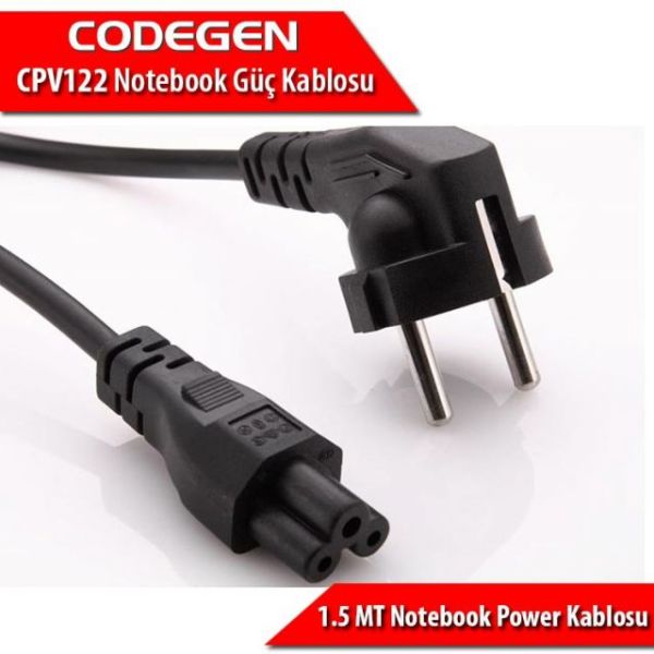 CPV122 1.5M 0.55Mm Kalınlıkta Notebook Güç Kablosu