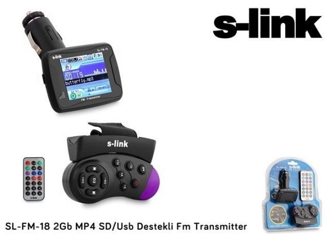 SL-FM-18 2GB MP4 SD/USB Destekli FM Transmitter