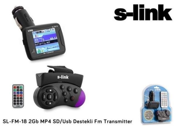 SL-FM-18 2GB MP4 SD/USB Destekli FM Transmitter