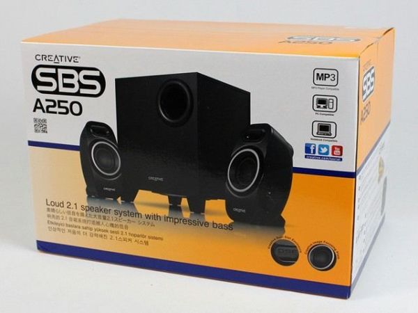 51MF0420AA001 SBS A250,12W Rms,2+1 Siyah Hoparlör