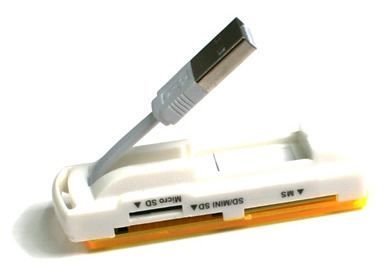 CR-19 Usb 2.0 External All In One Hafıza Kartı Okuyucu Turuncu-Beyaz