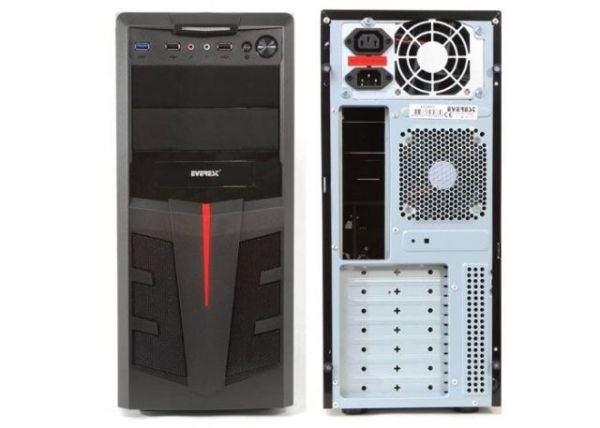EVEREST-525A 300W Powerlı Penceresiz Midi Tower Siyah Kasa