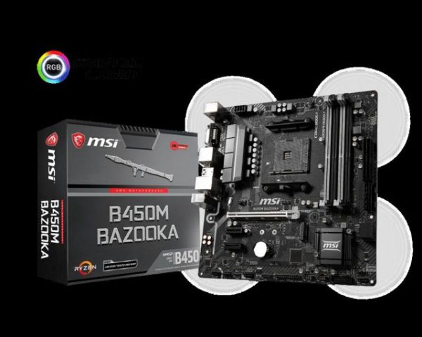 B450M-BAZOOKA B450M BAZOOKA AM4 DDR4 DVI HDMI GLAN SATA 6GB/S M2 USB3.1 mATX