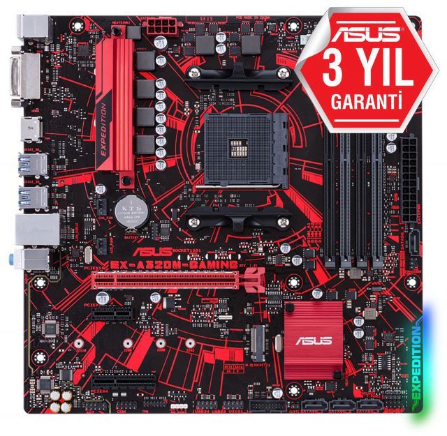 EX-A320M-GAMING AMD A320 AM4 DDR4 2666MHz DVI/HDMI Gaming Anakart