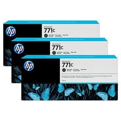 B6Y31A No 771 3'Lü Paket Mat Siyah Kartuş 775Ml