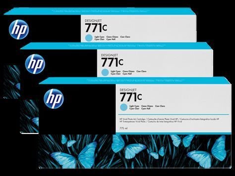 B6Y36A No 770 3'Lü Paketaçık Mavi Kartuş 775Ml