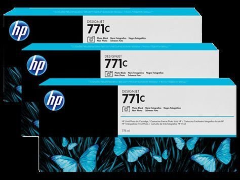 B6Y37A No 771 3'Lü Paket Photo Siyah Kartuş 775Ml