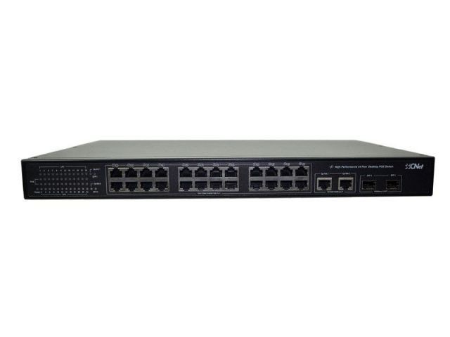 CSH2400FP 24 Port Full Gigabit, 2x Gigabit RJ45 Uplink, 2x SFP 300W PoE Switch