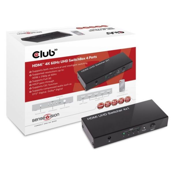CSV-1370 HDMI 2.0 UHD Anahtar Kutusu 4 Bağlantı Noktası(Sinyal Çoğaltıcı )