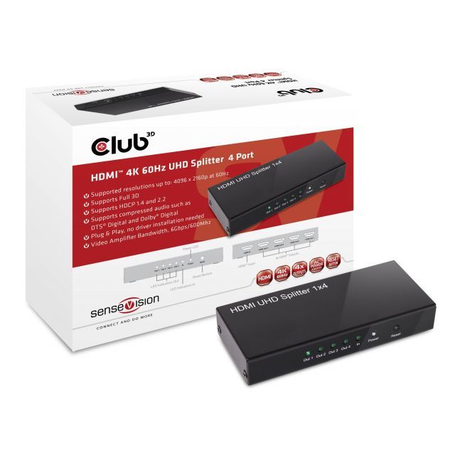 CSV-1380 4K UltraHD 1 Giriş 4 Çıkışlı HDMI Splitter (Sinyal Çoğaltıcı)