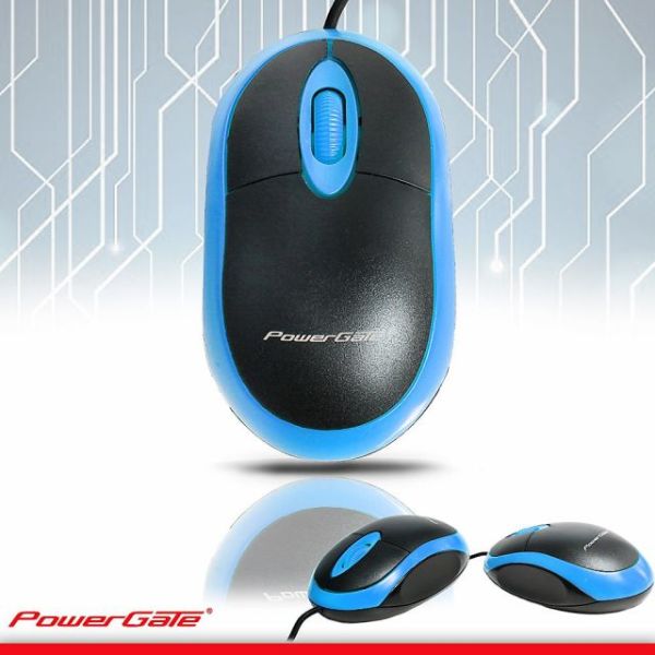 KB-E190-M PowerGate E190-M USB Kablolu Mavi,Siyah Mouse