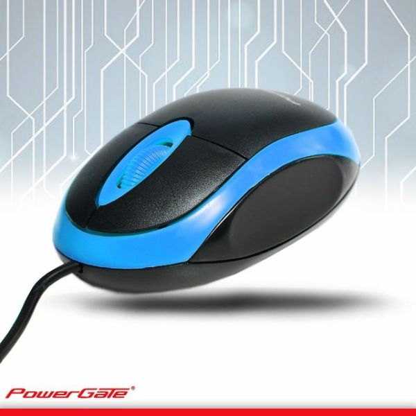 KB-E190-M PowerGate E190-M USB Kablolu Mavi,Siyah Mouse