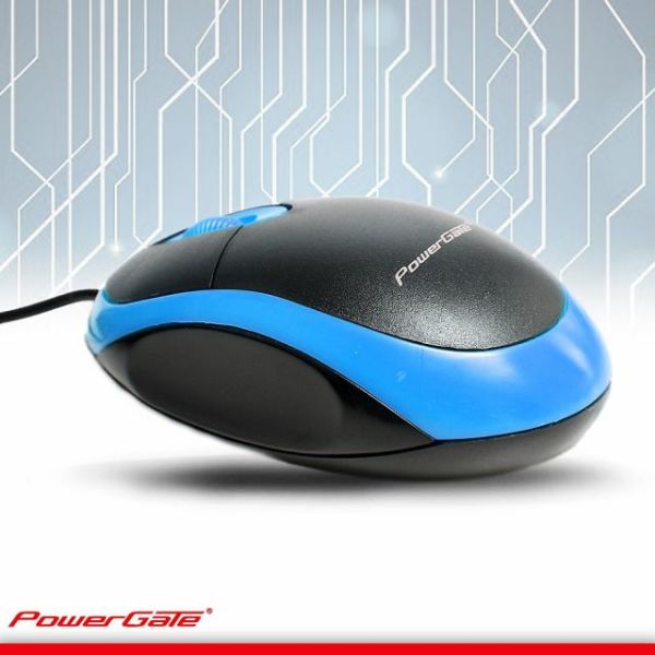 KB-E190-M PowerGate E190-M USB Kablolu Mavi,Siyah Mouse