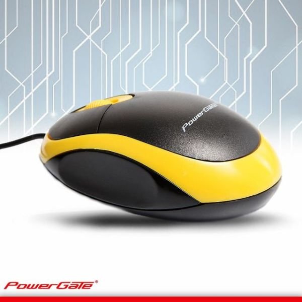 PG-E190-SR E190-SR USB Kablolu Sarı,Siyah Mouse